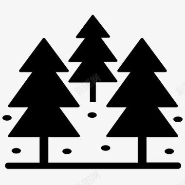 森林森林森林标志自然图标图标