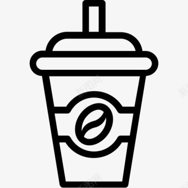 一次性咖啡杯咖啡杯咖啡外卖图标图标
