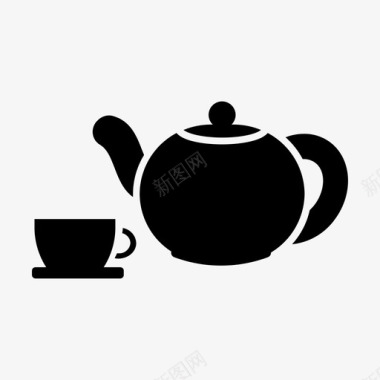茶具杯子水壶图标图标