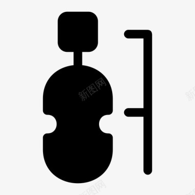 小提琴音乐剧管弦乐队图标图标