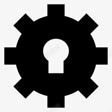 公共信息标志安全标志防护齿轮安全图标图标