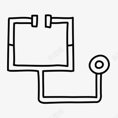 医生提醒听诊器医生健康图标图标