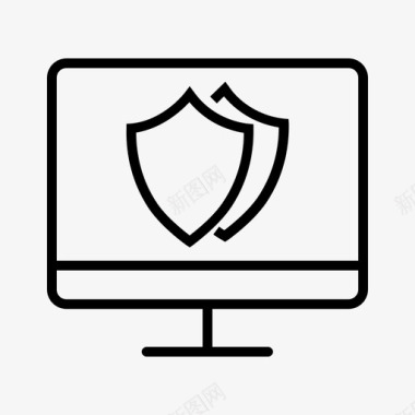 防病毒受密码保护受保护的计算机图标图标