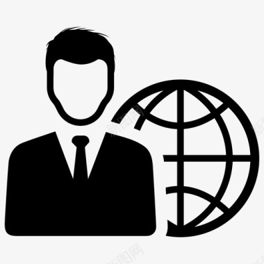 全球业务通信网络图标图标