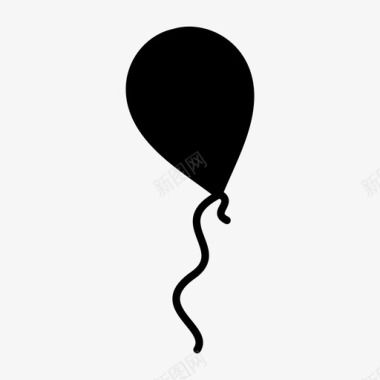 生日的气球气球庆祝氦气球图标图标
