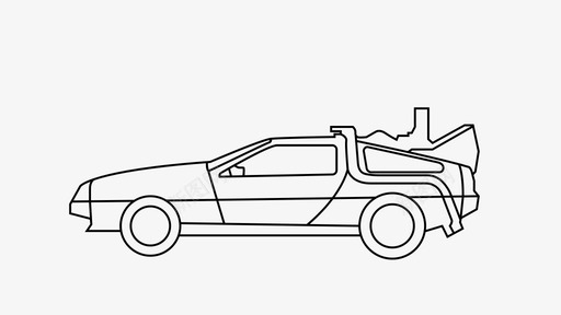 汽车大礼德洛宁回到未来汽车图标图标