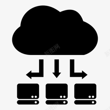 系统图片网络云网络集群计算图标图标