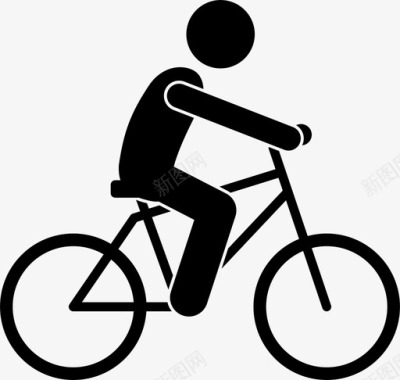 骑自行车休闲娱乐户外休闲活动图标图标