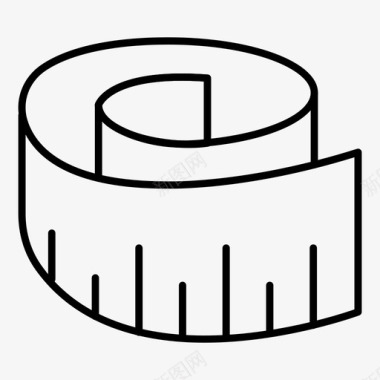 正在健身测量厘米直尺图标图标