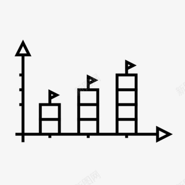 营销市场条形图市场营销进度图标图标