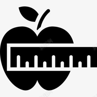 减肥塑形健康减肥节食卷尺图标图标