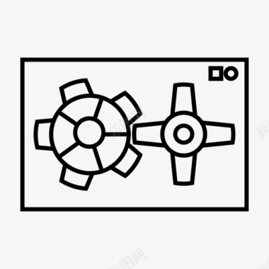 机械卫星设置配置齿轮图标图标