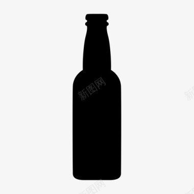 比利时啤酒杯瓶子啤酒液体图标图标