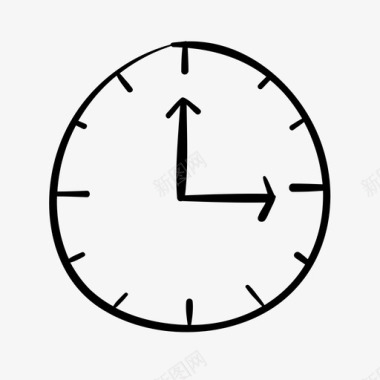 手绘科学素材时钟手绘时间表图标图标