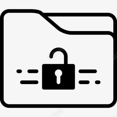 解密文件夹深色主题安全性未锁定图标图标