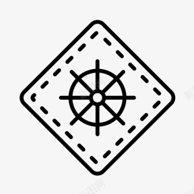 航海补丁徽章船长图标图标