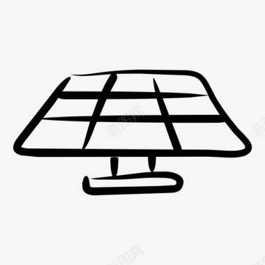 绿色能源图标太阳能电池板生态能源图标图标