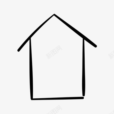 房屋手绘住宅图标图标