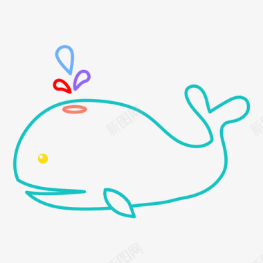 鲸鱼动物海洋图标图标