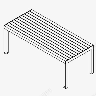恐龙公园长凳城市家具公园图标图标