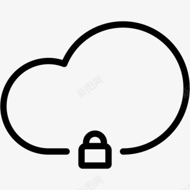 云服务器云锁保护安全图标图标