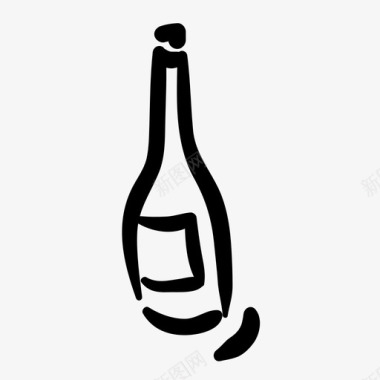 酒瓶聚会葡萄酒图标图标