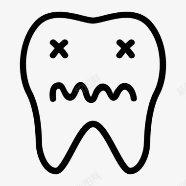 死牙蛀牙牙齿图标图标