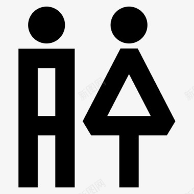 夫妇夫妇浴室男人和女人图标图标