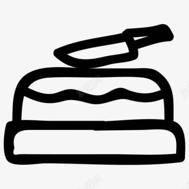 手工绘制蛋糕食物酒店图标图标