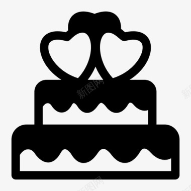 婚礼蛋糕素材蛋糕圣诞蛋糕派对图标图标