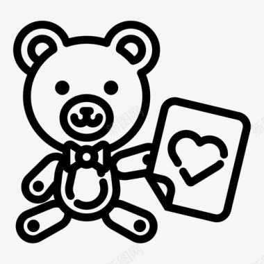 爱就要说出来泰迪熊爱玩具图标图标