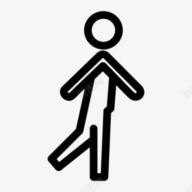 散步健身男人图标图标
