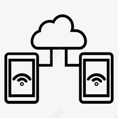 云传输云网络云服务器数据传输图标图标