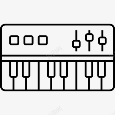 钢琴电子音乐钢琴键盘电子音乐图标图标