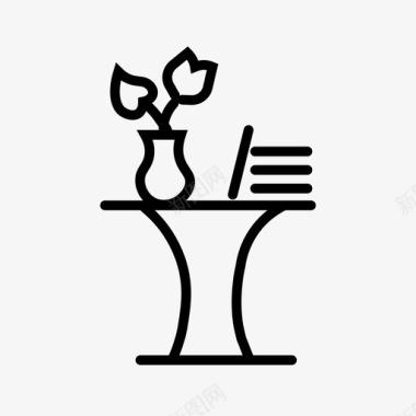桌子花瓶家具图标图标