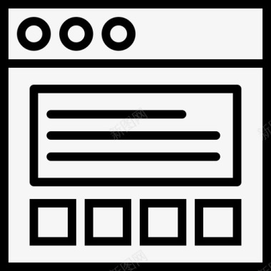 网格网页文章应用程序内容图标图标