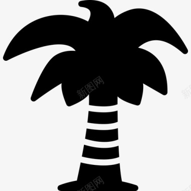 棕榈树椰子假日图标图标