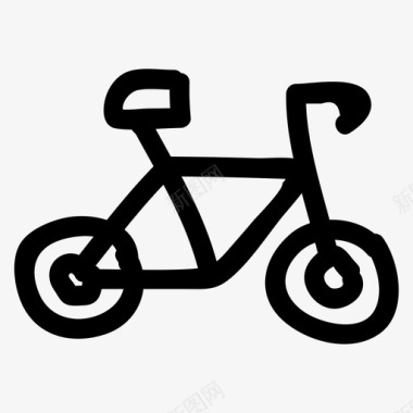 手绘健身图片自行车马戏团体育图标图标