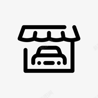 汽车经销商汽车销售商图标图标