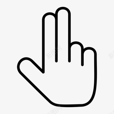 两个手指指向手图标图标