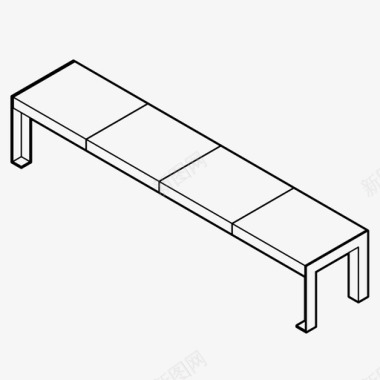 公园PNG长凳城市家具公园图标图标