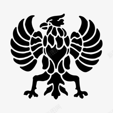 中世纪中世纪的鹰中世纪的纹章鸟图标图标