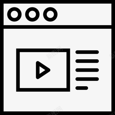视频信息应用程序内容图标图标