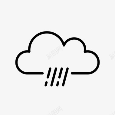 雨云和雨天气图标图标