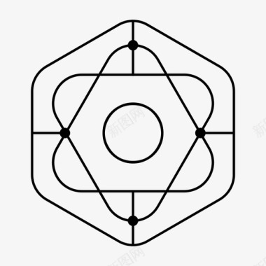 神圣的几何学几何学神秘主义图标图标