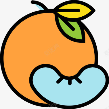 吃鸡橘子吃食物图标图标