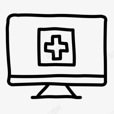 医疗援助医疗桌面电脑健康图标图标