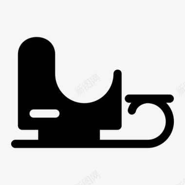 骑雪橇圣诞雪橇雪橇图标图标