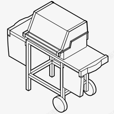 烤箱架子烧烤烹饪聚会图标图标