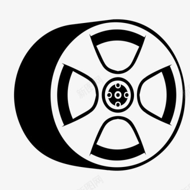 汽车桥轮辋汽车轮辋汽车轮胎图标图标